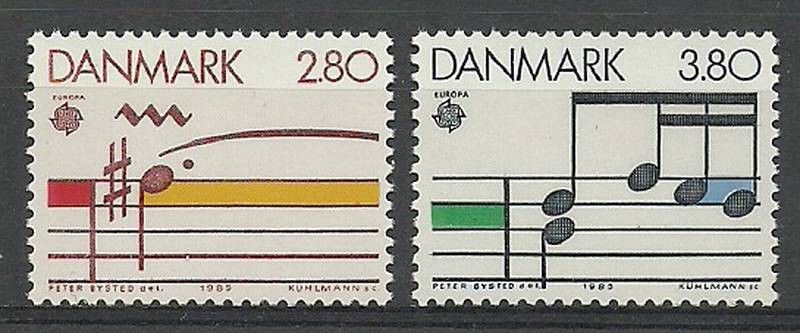 Znaczek Dania 1985 Mi 835-836 Czyste **