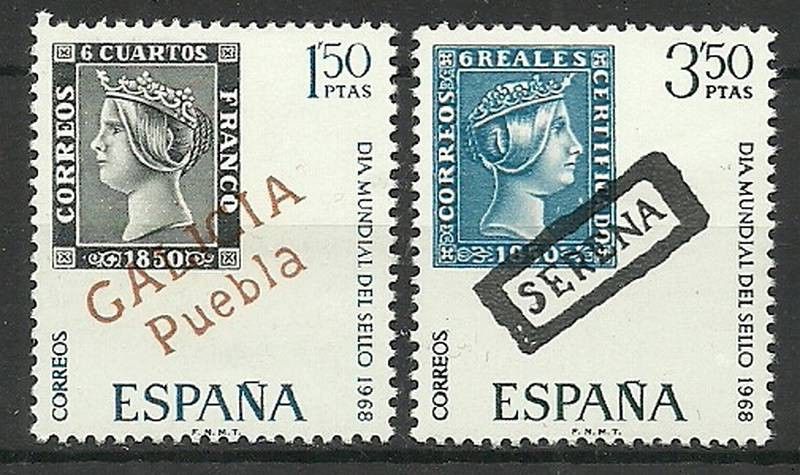 Znaczek Hiszpania 1968 Mi 1756-1757 Czyste **