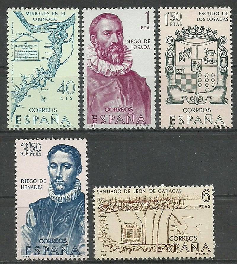 Znaczek Hiszpania 1968 Mi 1782-1786 Czyste **