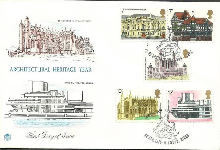 Znaczek Wielka Brytania 1975 Mi 673-677 FDC