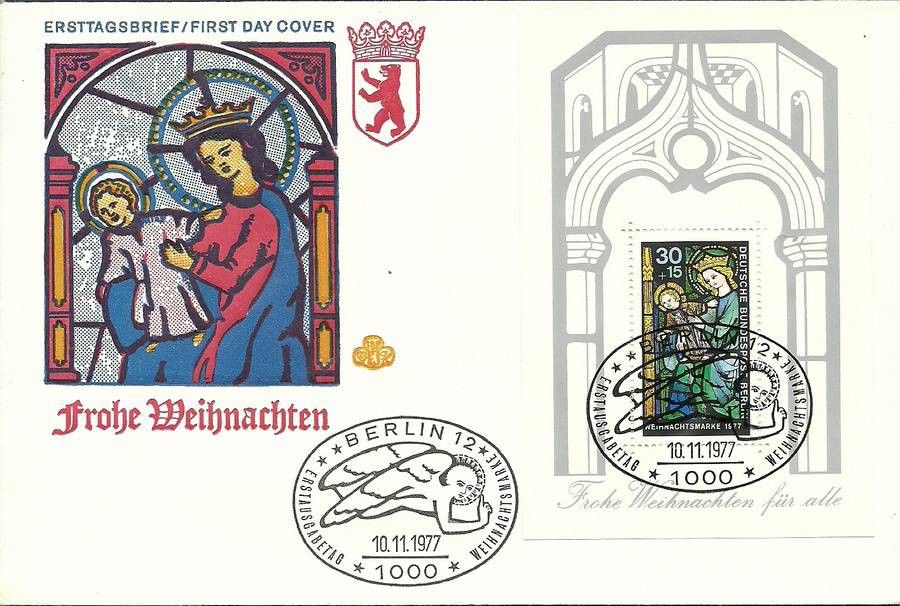 Znaczek Berlin Niemcy 1977 Mi bl 6 FDC