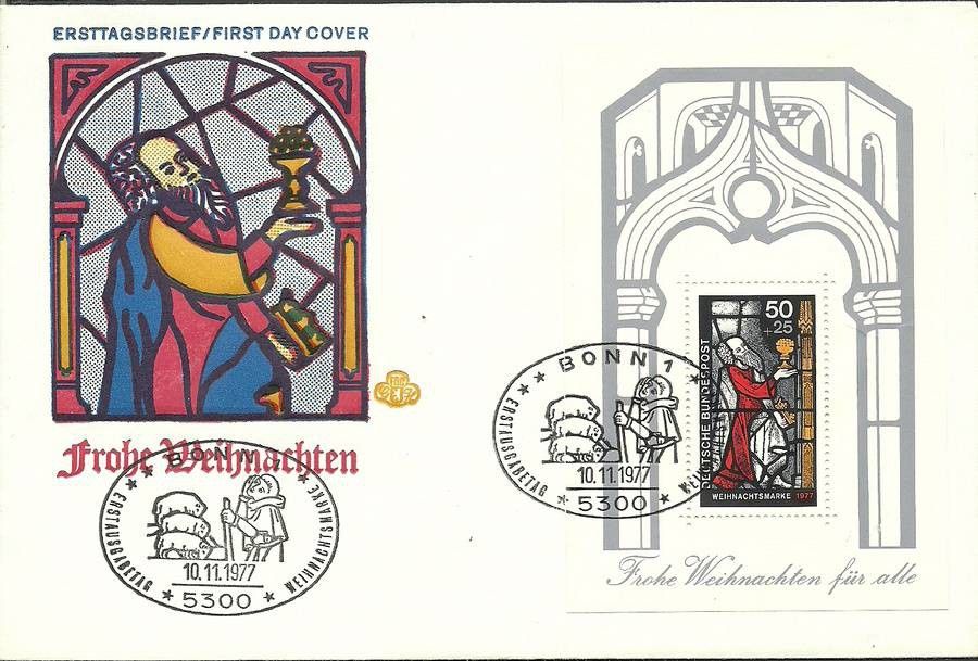 Znaczek Niemcy 1977 Mi bl 15 FDC