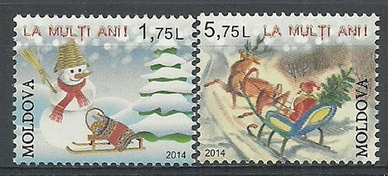 Znaczek Mołdawia 2014 Mi 892-893 Czyste **
