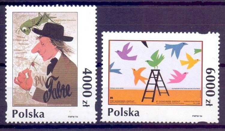 Znaczek Polska 1994 Mi 3496-3497 Fi 3348-3349 Czyste **