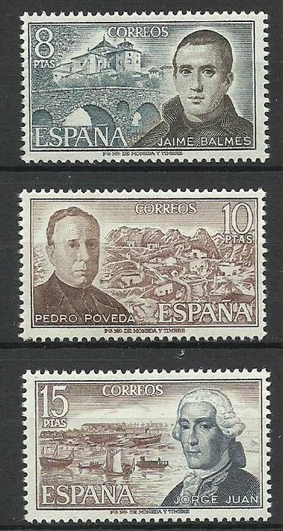 Znaczek Hiszpania 1974 Mi 2075-2077 Czyste **