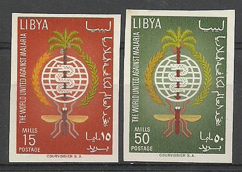 Znaczek Libia 1962 Mi 118-119B Czyste **