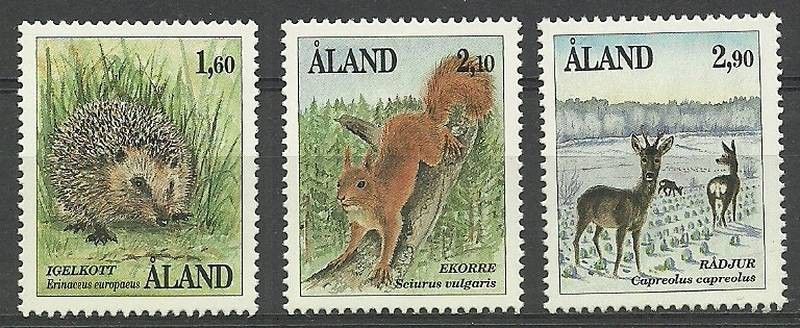 Znaczek Wyspy Alandzkie 1991 Mi 44-46 Czyste **