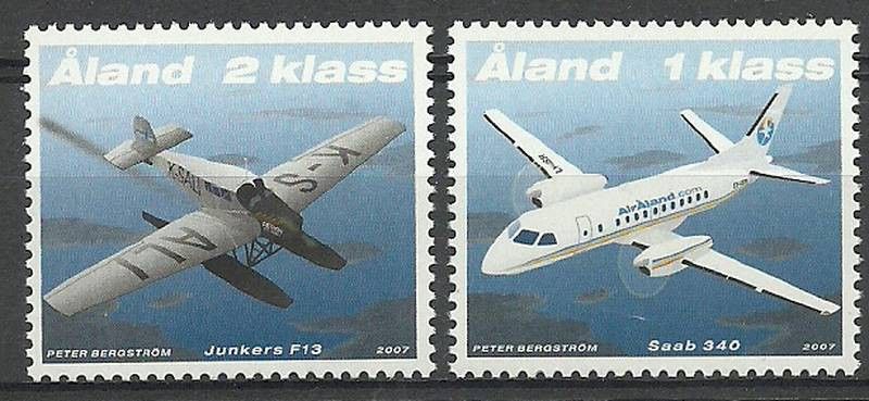 Znaczek Wyspy Alandzkie 2007 Mi 277-278 Czyste **