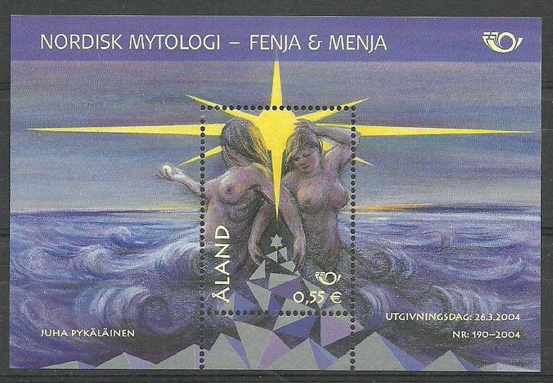 Znaczek Wyspy Alandzkie 2004 Mi bl 5 Czyste **