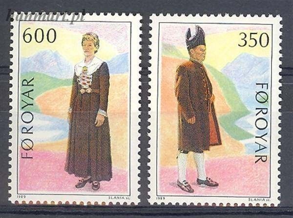 Znaczek Wyspy Owcze 1989 Mi 182-183 Czyste **