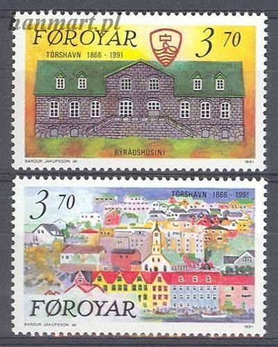 Znaczek Wyspy Owcze 1991 Mi 217-218 Czyste **