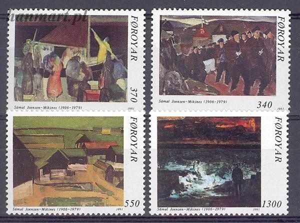Znaczek Wyspy Owcze 1991 Mi 223-226 Czyste **