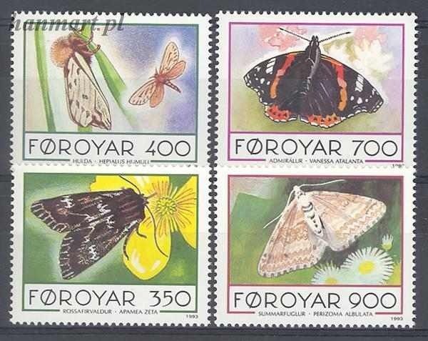 Znaczek Wyspy Owcze 1993 Mi 252-255 Czyste **