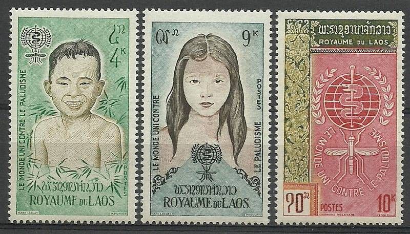 Znaczek Laos 1962 Mi 121-123 Czyste **