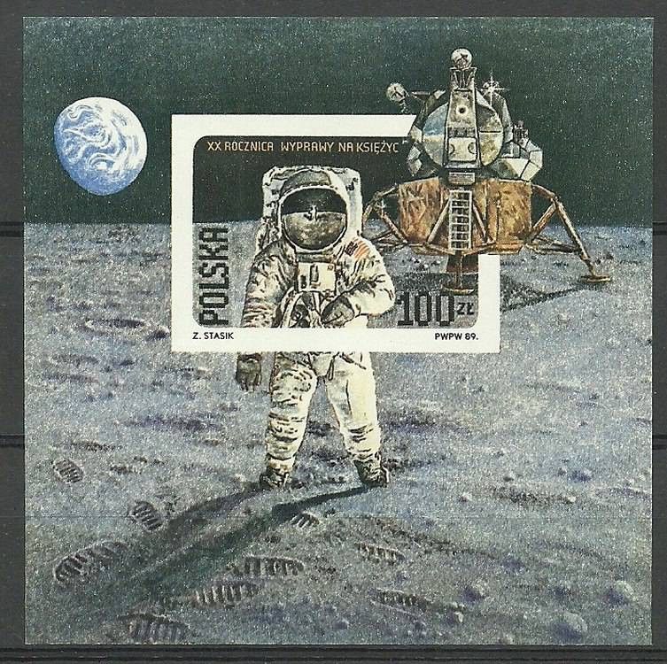 Znaczek Polska 1989 Mi bl 109B Fi bl 139A Czyste **