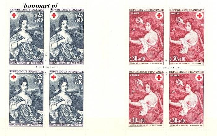 Znaczek Francja 1968 Mi mh 1647-1648 Czyste **