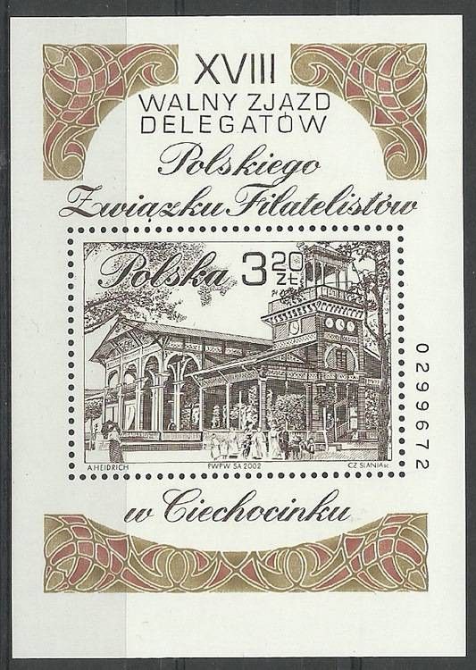 Znaczek Polska 2002 Mi bl 152A Fi bl 181B Czyste **