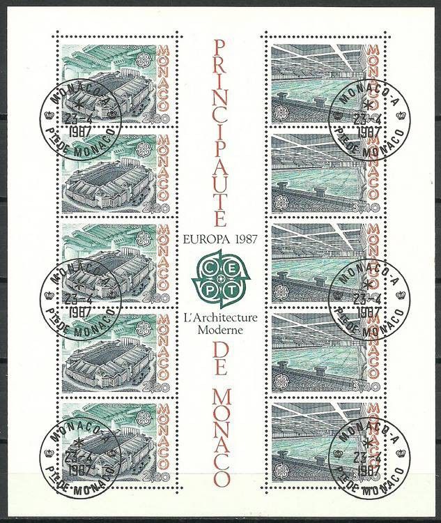 Znaczek Monako 1987 Mi bl 35 Stemplowane