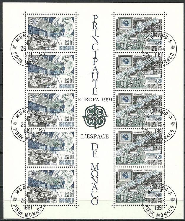 Znaczek Monako 1991 Mi bl 50 Stemplowane
