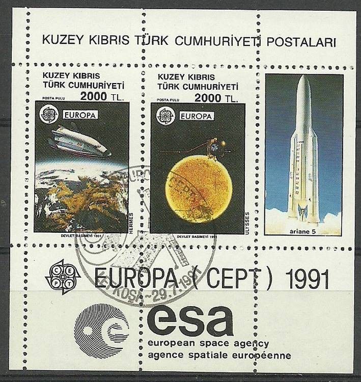 Znaczek Cypr Północny 1991 Mi bl 9 Stemplowane