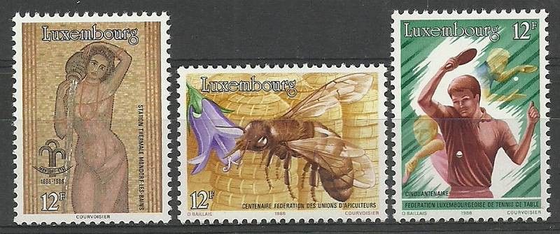 Znaczek Luksemburg 1986 Mi 1147-1149 Czyste **