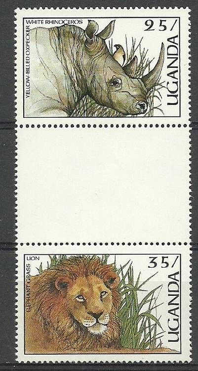 Uganda 1987 Mi 518-519 Czyste **