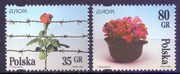 Znaczek Polska 1995 Mi 3533-3534 Fi 3385-3386 Czyste **