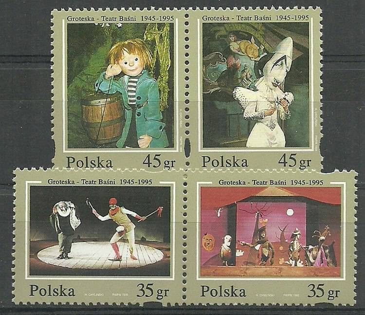 Znaczek Polska 1995 Mi 3537-3540 Fi 3389-3392 Czyste **