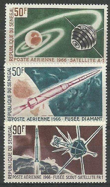 Znaczek Senegal 1966 Mi 324-326 Czyste **