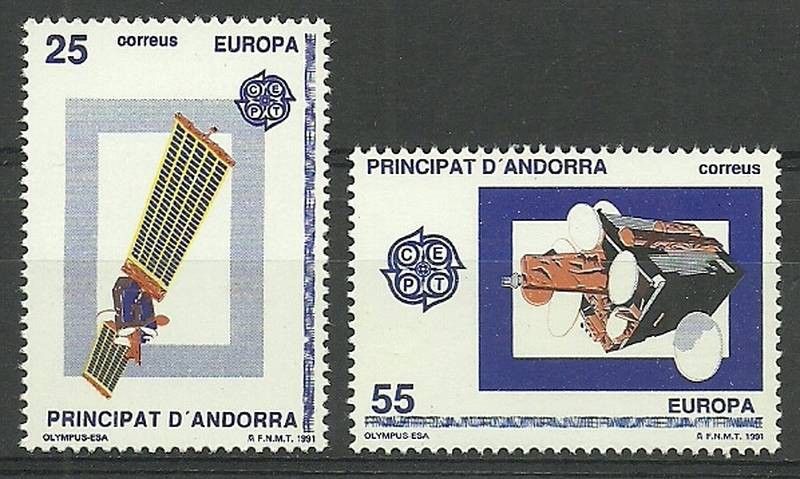 Znaczek Andora Hiszpańska 1991 Mi 221-222 Czyste **