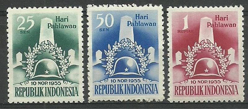 Indonezja 1955 Mi 155-157 Czyste **