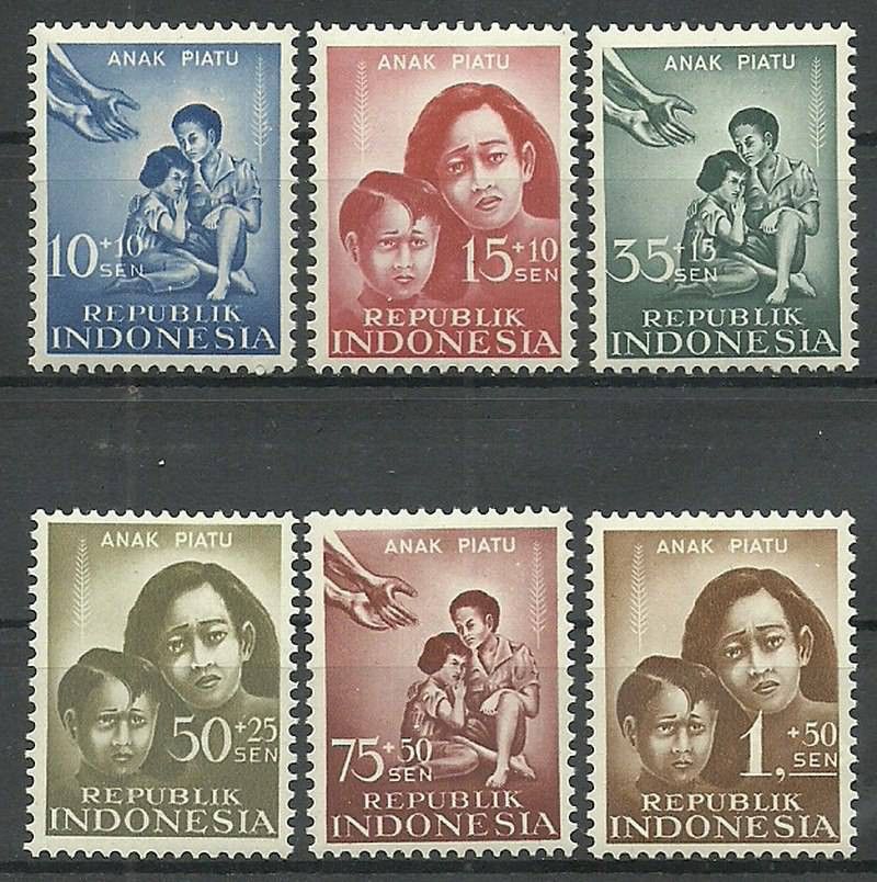 Znaczek Indonezja 1958 Mi 215-220 Czyste **