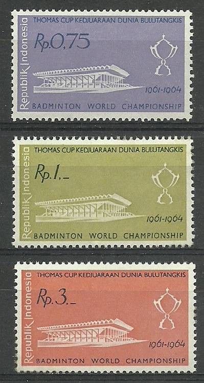 Znaczek Indonezja 1961 Mi 301-303 Czyste **