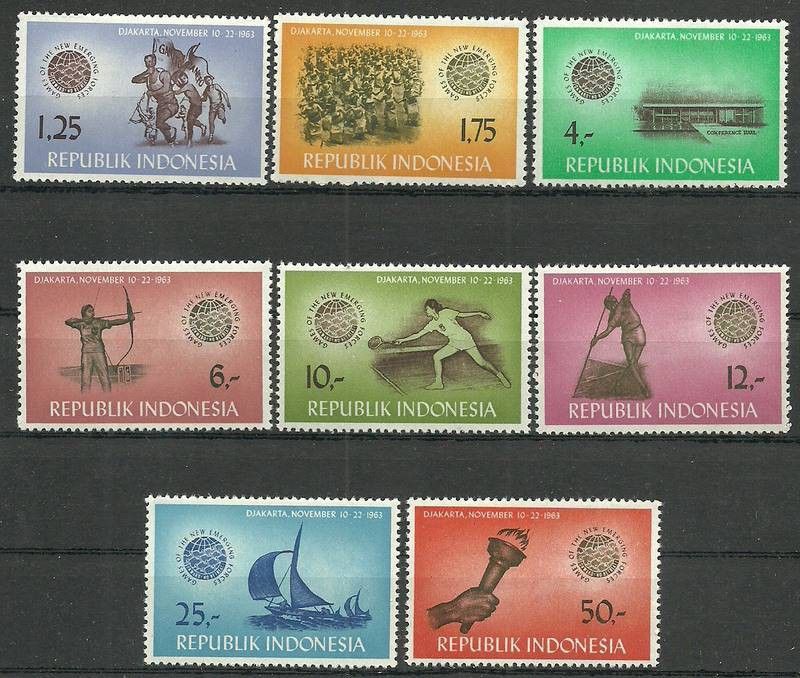 Znaczek Indonezja 1963 Mi 413-420 Czyste **