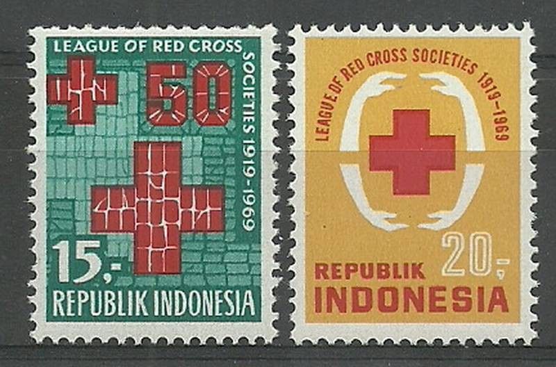 Znaczek Indonezja 1969 Mi 637-638 Czyste **