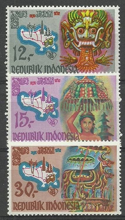 Znaczek Indonezja 1969 Mi 641-643 Czyste **