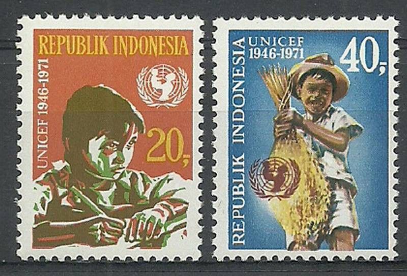 Znaczek Indonezja 1971 Mi 696-697 Czyste **