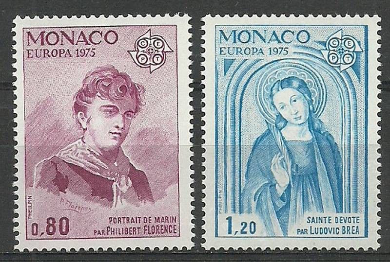 Znaczek Monako 1975 Mi 1167-1168 Czyste **