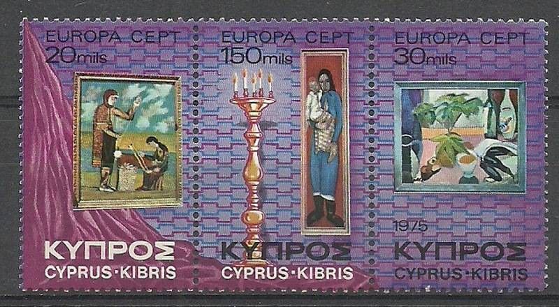 Znaczek Cypr 1975 Mi 426-428 Czyste **