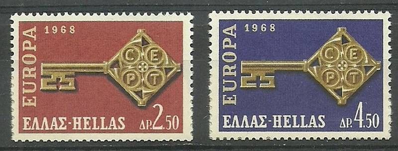 Znaczek Grecja 1968 Mi 974-975 Czyste **