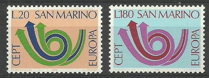 Znaczek San Marino 1973 Mi 1029-1030 Czyste **