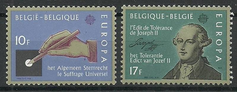 Znaczek Belgia 1982 Mi 2100-2101 Czyste **