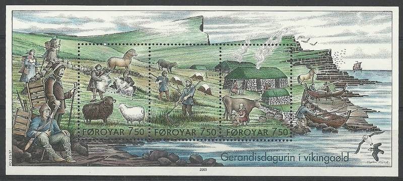 Znaczek Wyspy Owcze 2005 Mi bl 18 Czyste **