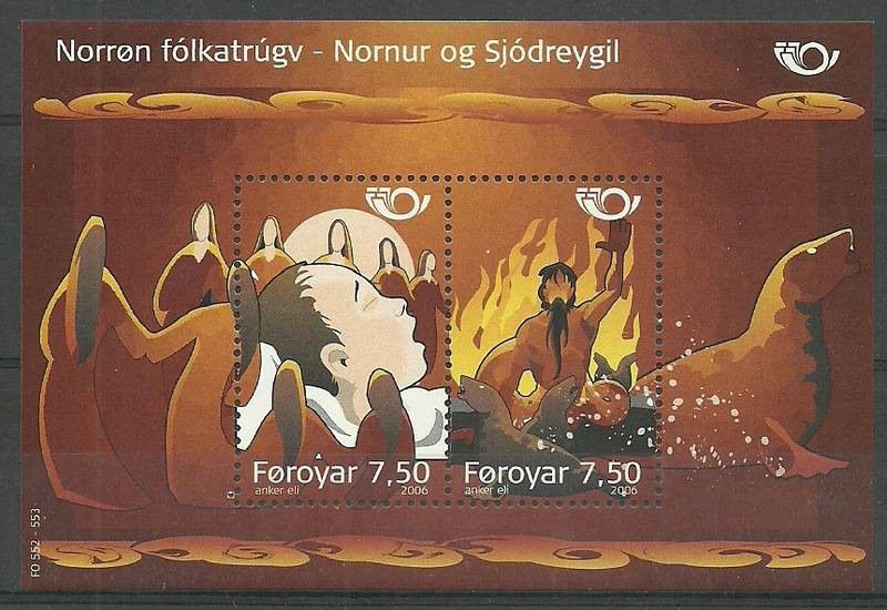 Znaczek Wyspy Owcze 2006 Mi bl 19 Czyste **