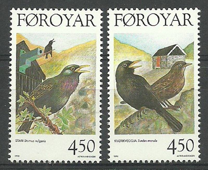 Znaczek Wyspy Owcze 1998 Mi 332-333 Czyste **