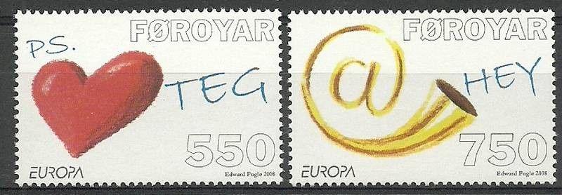 Znaczek Wyspy Owcze 2008 Mi 638-639 Czyste **