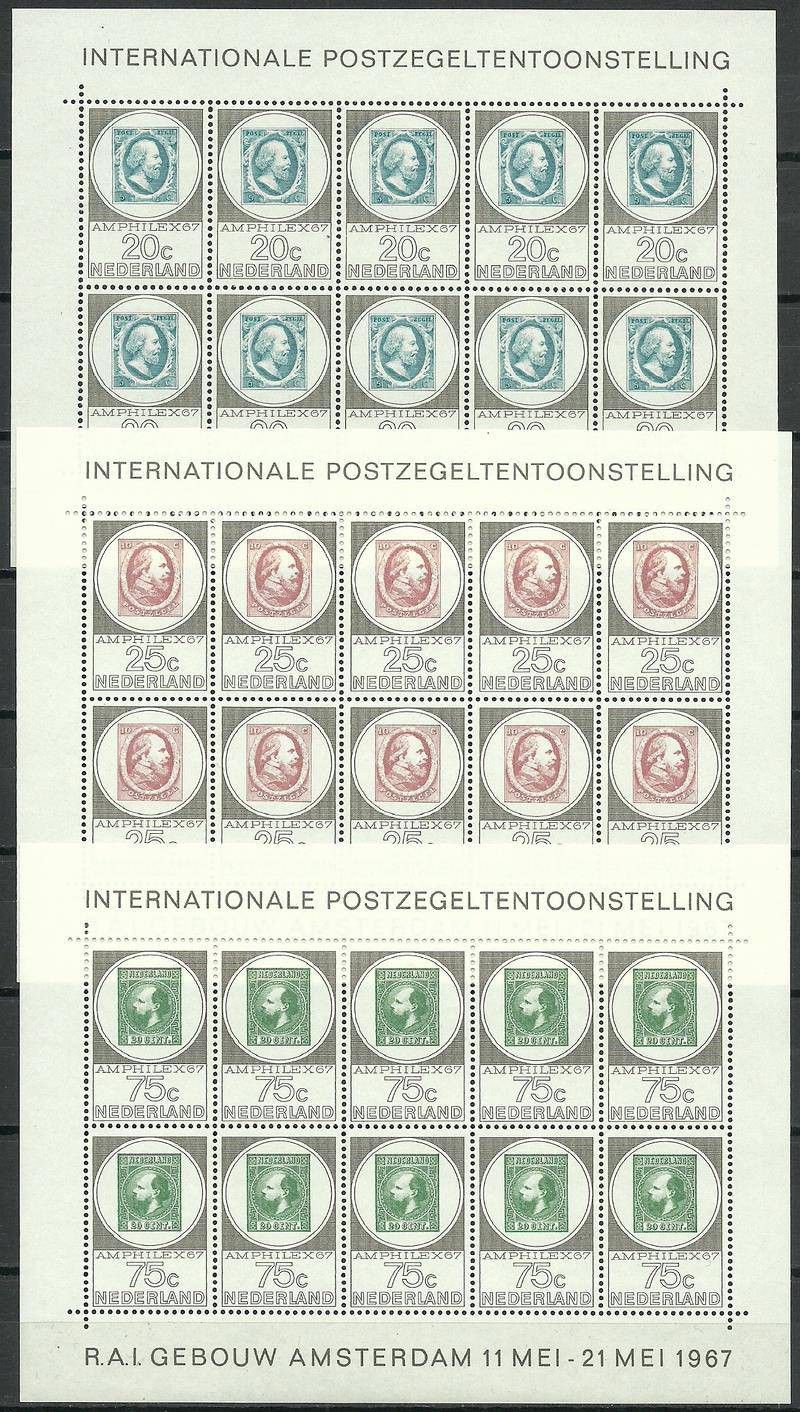 Znaczek Holandia 1967 Mi ark 880-882 Czyste **