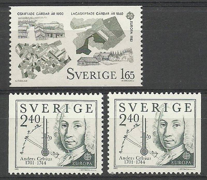 Znaczek Szwecja 1982 Mi 1187-1188Dl,Dr Czyste **