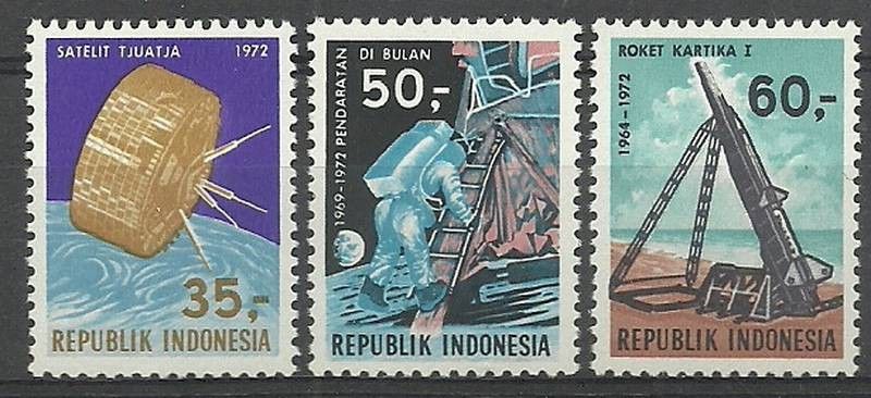 Znaczek Indonezja 1972 Mi 707-709 Czyste **