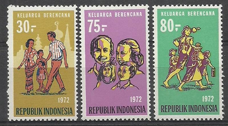 Znaczek Indonezja 1972 Mi 716-718 Czyste **